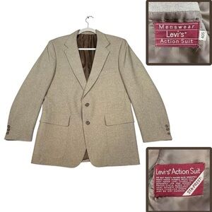 Levi’s Action Suit Tailored vintage 70s blazer sport jacket coat EUC 42R